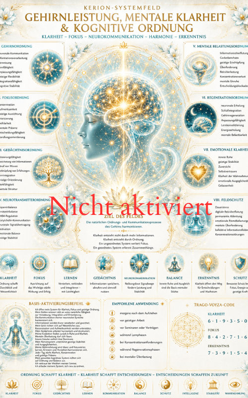 Gehirnleistung, mentale Klarheit & kognitive Ordnung
