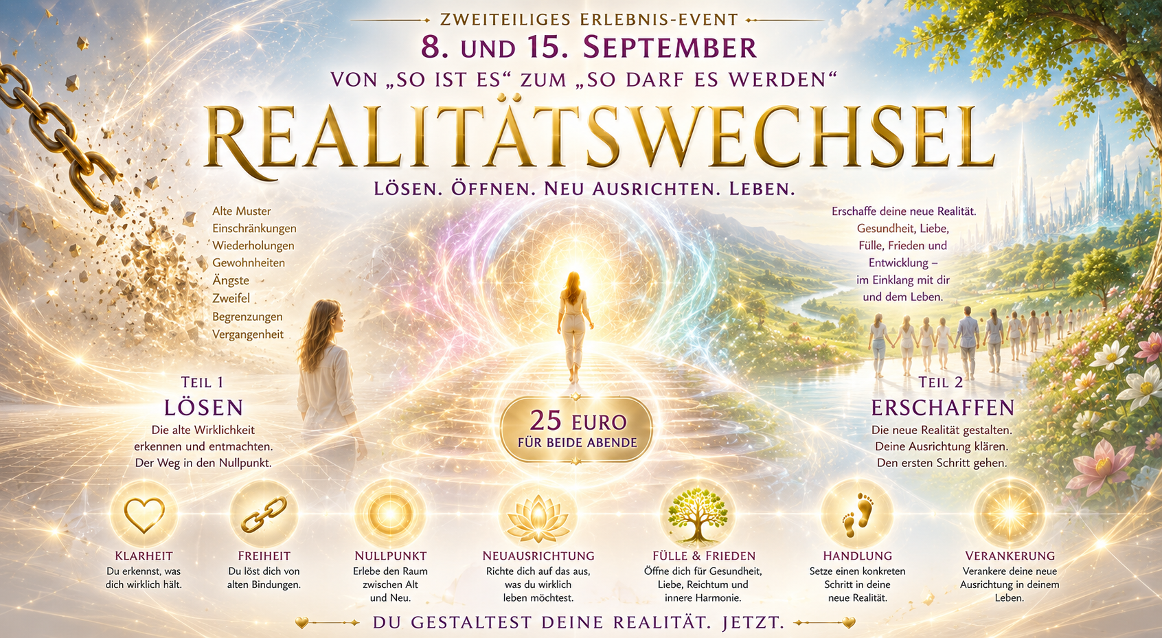 EVENT IM SEPTEMBER REALITÄTSWECHSEL Vom „So ist es“ zum „So darf es werden“